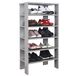 RICOO Schoenenrek smal en hoog 105 x 60 x 32 cm staand rek geperst hout grijs WM041-PL