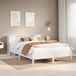 Maison Exclusive - Lit avec table de chevet et bibliothèque, sans matelas, blanc, 160x200 cm, pin massif