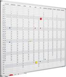 SMIT VISUAL Planbord Softline profiel 8mm, Verticaal jaar, Jaarplanner - Engelse Uitvoering - 60x90 cm incl. maand-/dagen-/cijferstroken