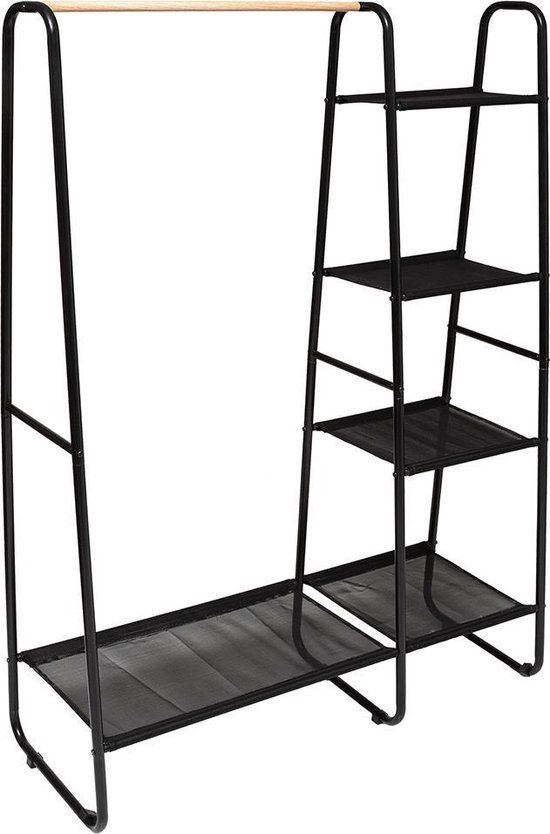 Merkloos Kledingrek Hera Zwart - Metaal - Zwart - 150 cm