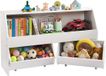 Vevor Houten Kinderboekenkast met Opbergruimte, Wit