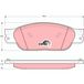 TRW Remblokkenset GDB1401 voor Jaguar S-Type, Ford