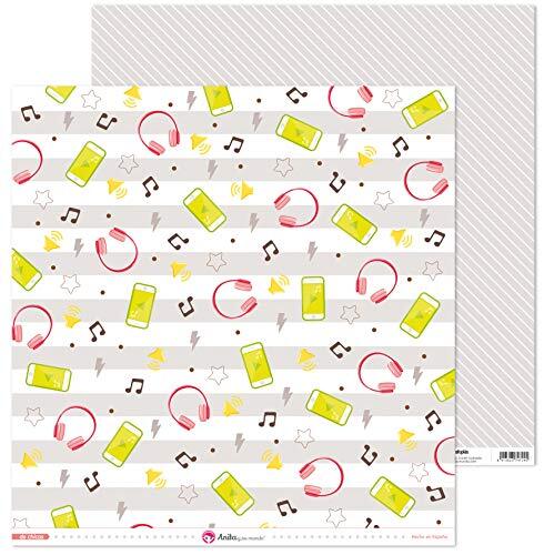 Anita y Su Mundo Collectie Chicas papier voor scrapbooking, papier, muziek, 30,5 x 30,5 cm