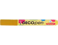 Kreul 46115 Deco Pen medium, universele pen voor het vormgeven, beschrijven en versieren van kleine, originele geschenken, met ronde punt, lijndikte 2-4 mm, goud