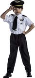 Dress Up America Deluxe pilotenkostuumset kinderen, wit en zwart, maat 3-4 jaar