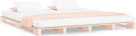 vidaXL Palletbed - Massief Grenenhout - 140x200 cm