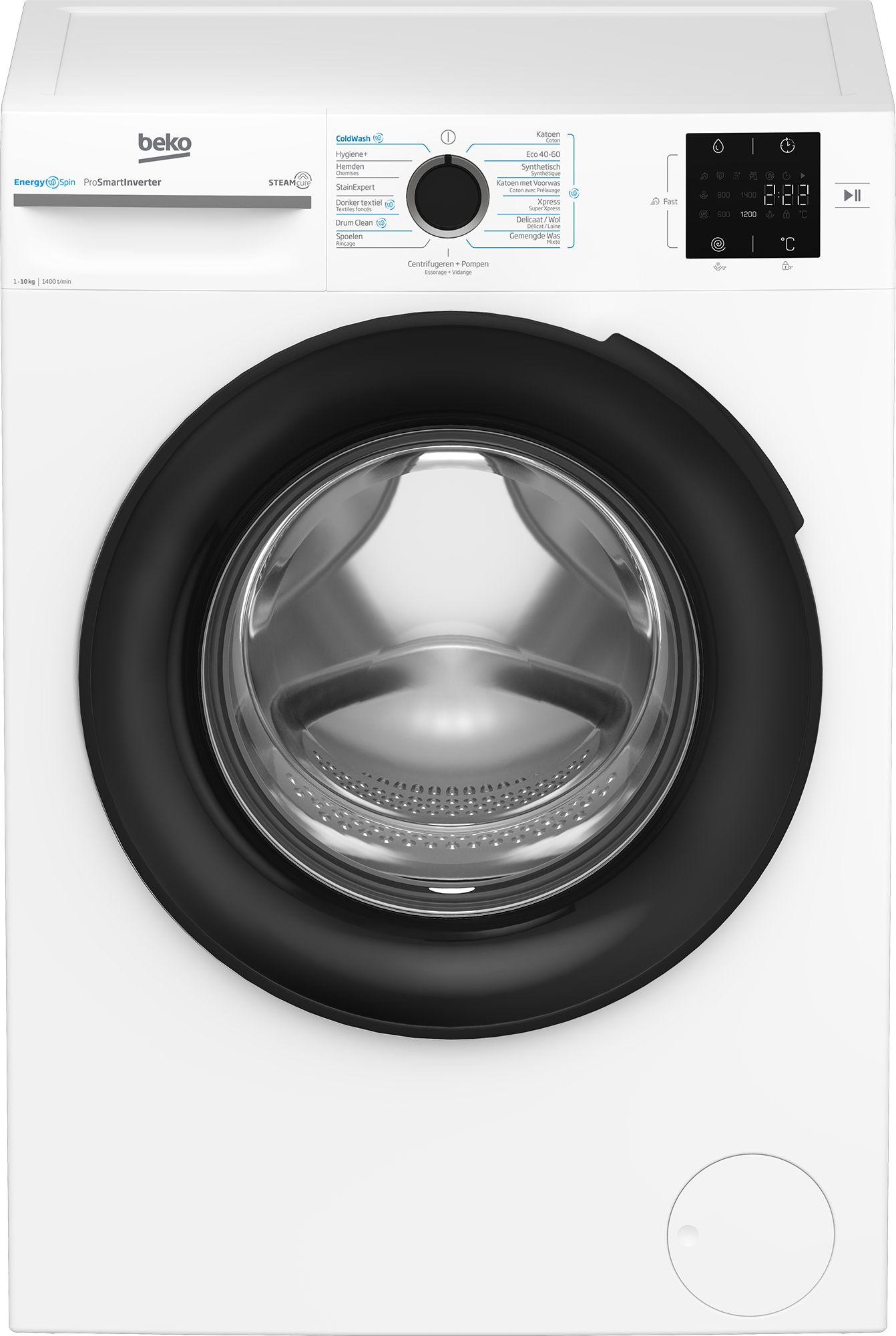 Beko BM3WFT31041W - 10 kg Wasmachine - EnergySpin - Wit