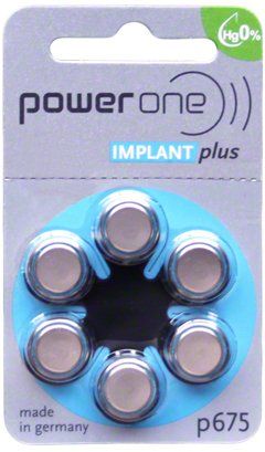 Power One Implant Plus P675 - 60 batterijen voor Cochlea-Implantate