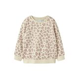 NAME IT MINI sweater met panterprint - zand