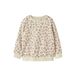NAME IT MINI sweater met panterprint - zand