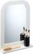 Merkloos Relaxdays badkamerspiegel met opbergruimte - 54 x 38 x 8,5 cm - wandspiegel - wit