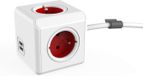 Multi-Cube Multi-Cube extended DuoUSB FR prise avec 4 - Adaptateur de bureau et avec câble intégré de 1,5 m - Style français