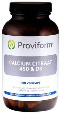 Proviform Calcium Citraat 450 & D3 - 180 vc