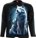 Spiral Wolf Guardian T-shirt à manches longues pour homme - Noir - L