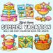 Summer Vacation: Bold and Easy Coloring Book for Adults