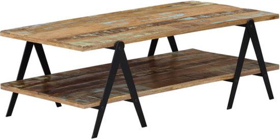 vidaXL Salontafel 115x60x40 cm massief gerecycled hout