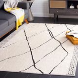 Safavieh Bohemian Indoor Hand Tufted Abstract Collection, ABT340, in Ivory / Charcoal, 60 X 91 cm