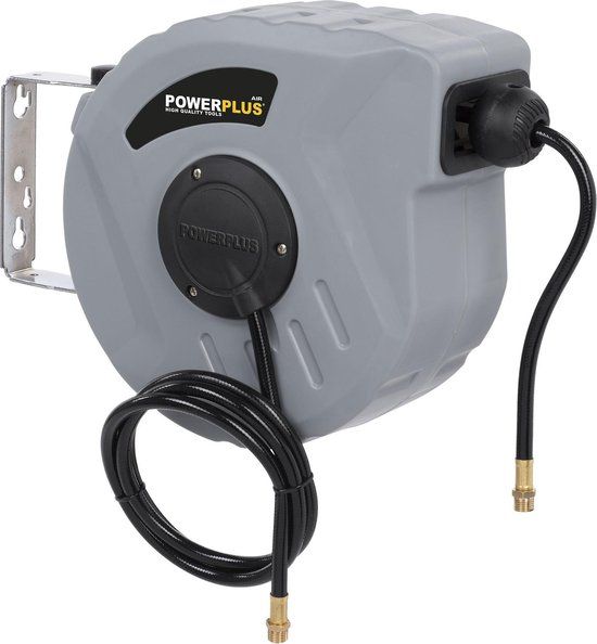 Powerplus POWAIR0215 Luchtslanghaspel - 10m - 12 Bar - Automatisch oprollend