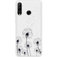 Pissenlits Noir Bedrukt siliconen hoesje compatibel met P30 Lite