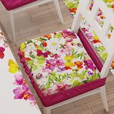 PETTI Artigiani Italiani - Zitkussen voor keukenstoel met elastiek, 6 stuks, microvezel stoelhoezen met elastiek, stoelkussen met veer, vlinderdesign, 100% Made in Italy