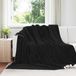 vidaXL Plaid Zwart Fleece 220 x 240 cm