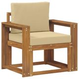 vidaXL - Buitensofa - Massief - Acacia - Hout - en - Polyester - Naturel