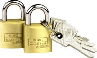 Burg Wächter 2er Set Duo 222 20 SB Hangslot Gelijksluitend Messing Sleutelslot