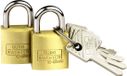 Burg Wächter 2er Set Duo 222 20 SB Hangslot Gelijksluitend Messing Sleutelslot