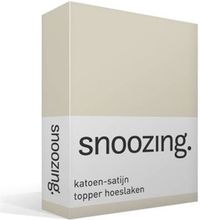 Snoozing katoen-satijn topper hoeslaken - 2-persoons (150x200 cm) - wit