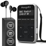 Radio portable DAB+ - Radio FM de poche - Argent - Avec écouteurs et pile rechargeable