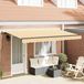 Maison Exclusive - Parasol manuel, 4 x 2 mètres, rayé jaune et blanc, 100% polyester