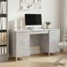 Maison Exclusive Bureau Gris Béton 142,5 X 50 X 75 Cm Bois D'Ingénierie