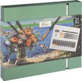 Nassau Fine Art Schilderen Starterset Acrylverf 21pcs