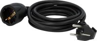 UNITEC Schuko-verlenging, H05VV-F3G 1,5 mm², IP20, 3 m, zwart