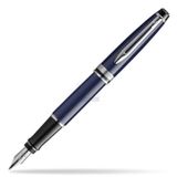 Waterman Expert Vulpen Blauw Lak Palladium Details Roestvrijstaal Medium Penpunt Inkt Geschenkset