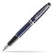 Waterman Expert Vulpen Blauw Lak Palladium Details Roestvrijstaal Medium Penpunt Inkt Geschenkset
