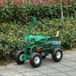 Siège roulant 360° rotatif réglable en hauteur chariot de jardin avec plateau