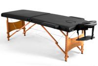 Fitby Massagetafel - Massagetafel Inklapbaar - Behandeltafel - Hoogte verstelbaar - 185x60cm - Zwart