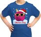 Bellatio Decorations Shoppartners Bv Foute kersttrui T-shirt - Voor kinderen - Coole kerstbal - Christmas party - blauw - Kerstkleding 116/134