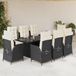 Prolenta Maison Exclusive Tuinset voor buiten, 9-delig, met kussens, zwart, van polyrotan