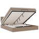 VidaXL Ottomanbed met matras en LED-verlichting, cappuccino bruin, 180x200 cm