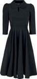 H&R London Glamorous Velvet Tea Dress Dames Midi-jurk - zwart - L