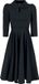 H&R London Glamorous Velvet Tea Dress Dames Midi-jurk - zwart - L