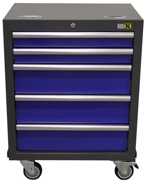 TOOLBOX4YOU Bol Onderkast verrijdbaar 5 laden BLAUW