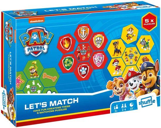 Cartamundi PAW PATROL - SHUFFLE LETS MATCH. Educatief spel