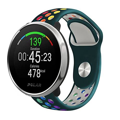 Strap-it sport band - dennengroen/kleurrijk - Geschikt voor Polar Ignite & Polar Unite