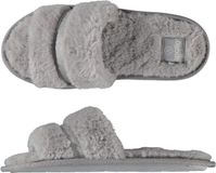 Apollo huisslippers/instapsloffen/pantoffels - dames - imitatiebont - grijs - maat 41-42