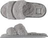 Apollo huisslippers/instapsloffen/pantoffels - dames - imitatiebont - grijs - maat 41-42