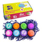 ZIMPLI Badbommen set van 8 stuks, ideaal cadeau voor moeder, vrouw, dochter en vriendin. Veganistisch en dierproefvrij. Kleuren kunnen variëren