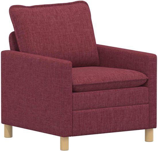 vidaXL Bank Wijnrood Stof 76 x 81 x 87,5 cm